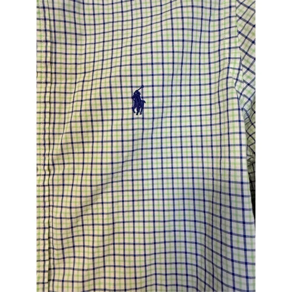 Ralph Lauren Boys Plaid Button Down Shirt Sz.M (10-12) Preppy Classic